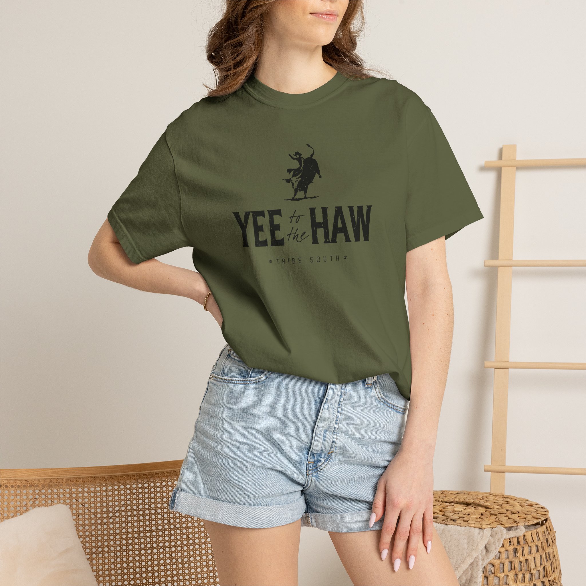 Tribe South YEE HAW Bull Rider Graphic T-Shirt - Image 10