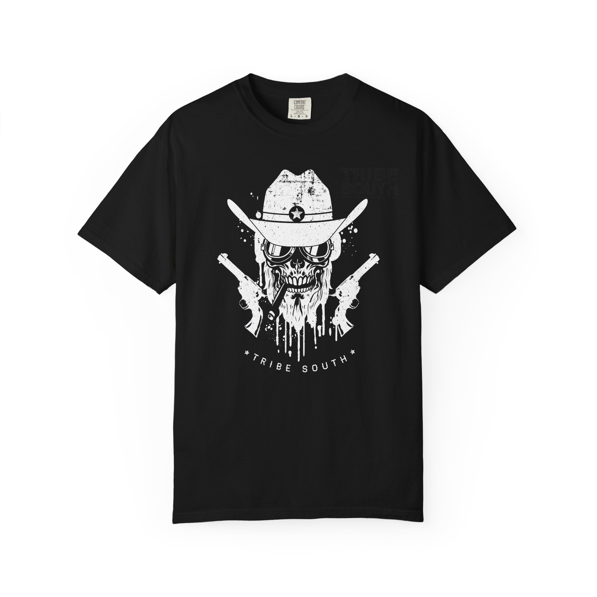 Tribe South Sheriff Skull Graphic T-Shirt