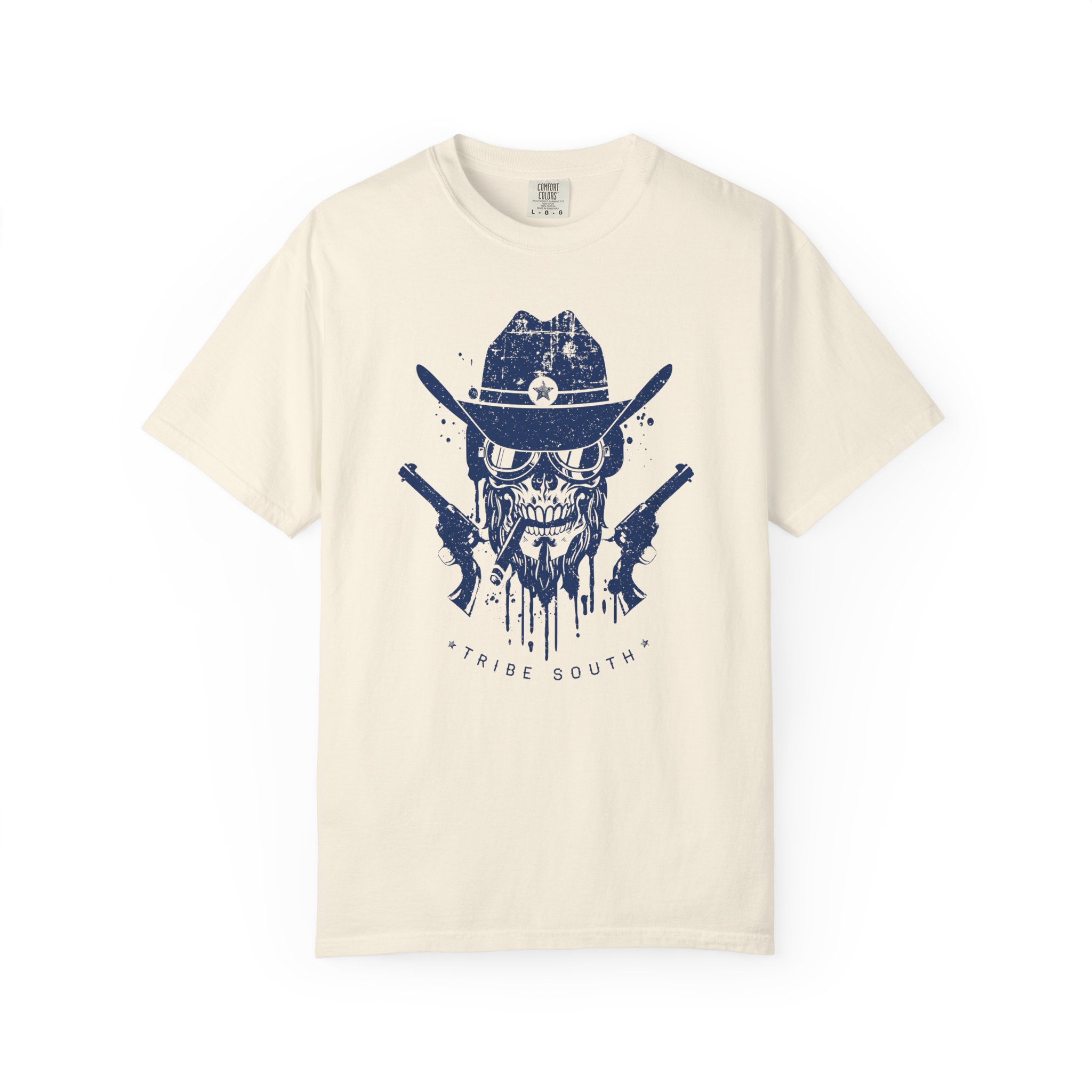 Tribe South Sheriff Skull Graphic T-Shirt - Image 6