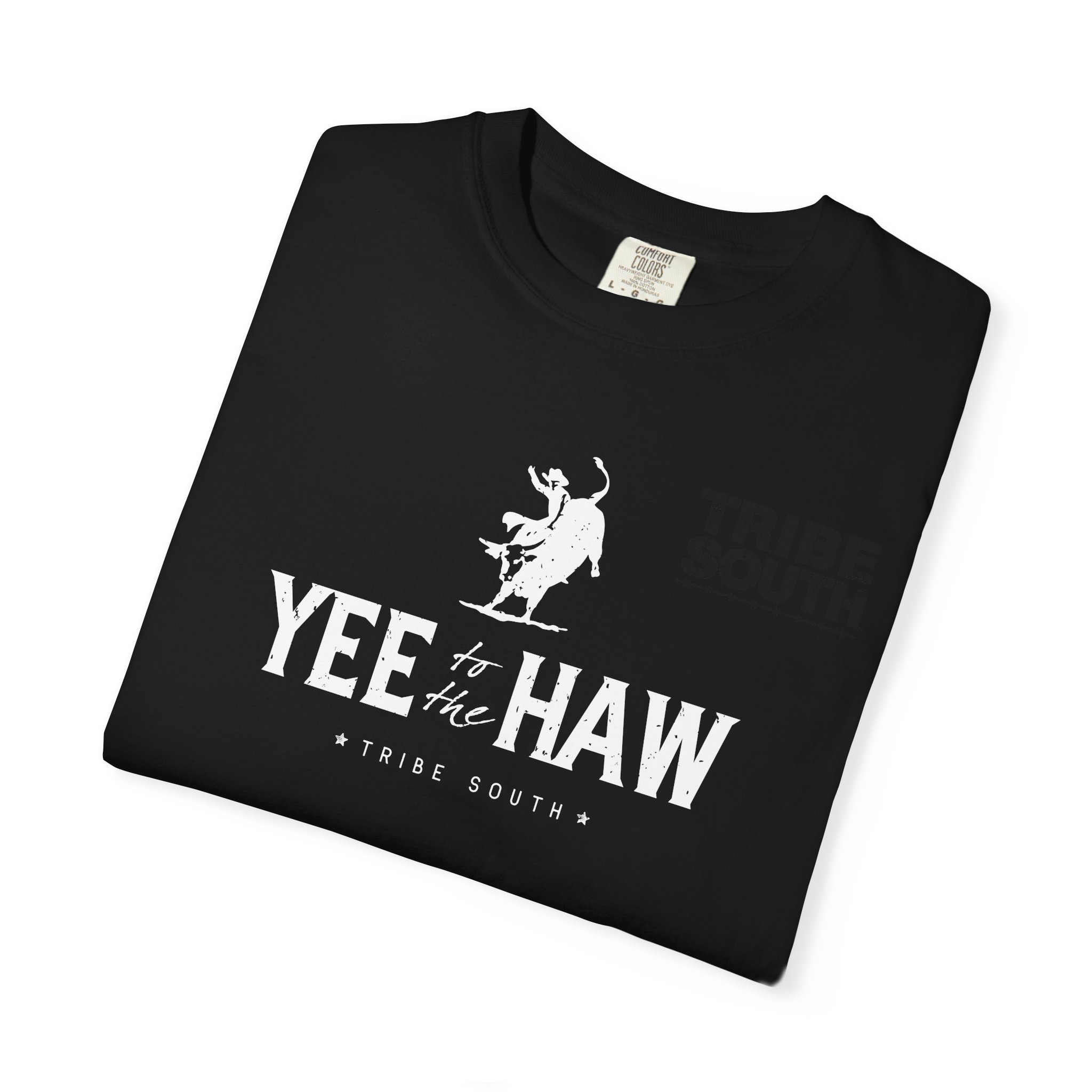 Tribe South YEE HAW Bull Rider Graphic T-Shirt - Image 3