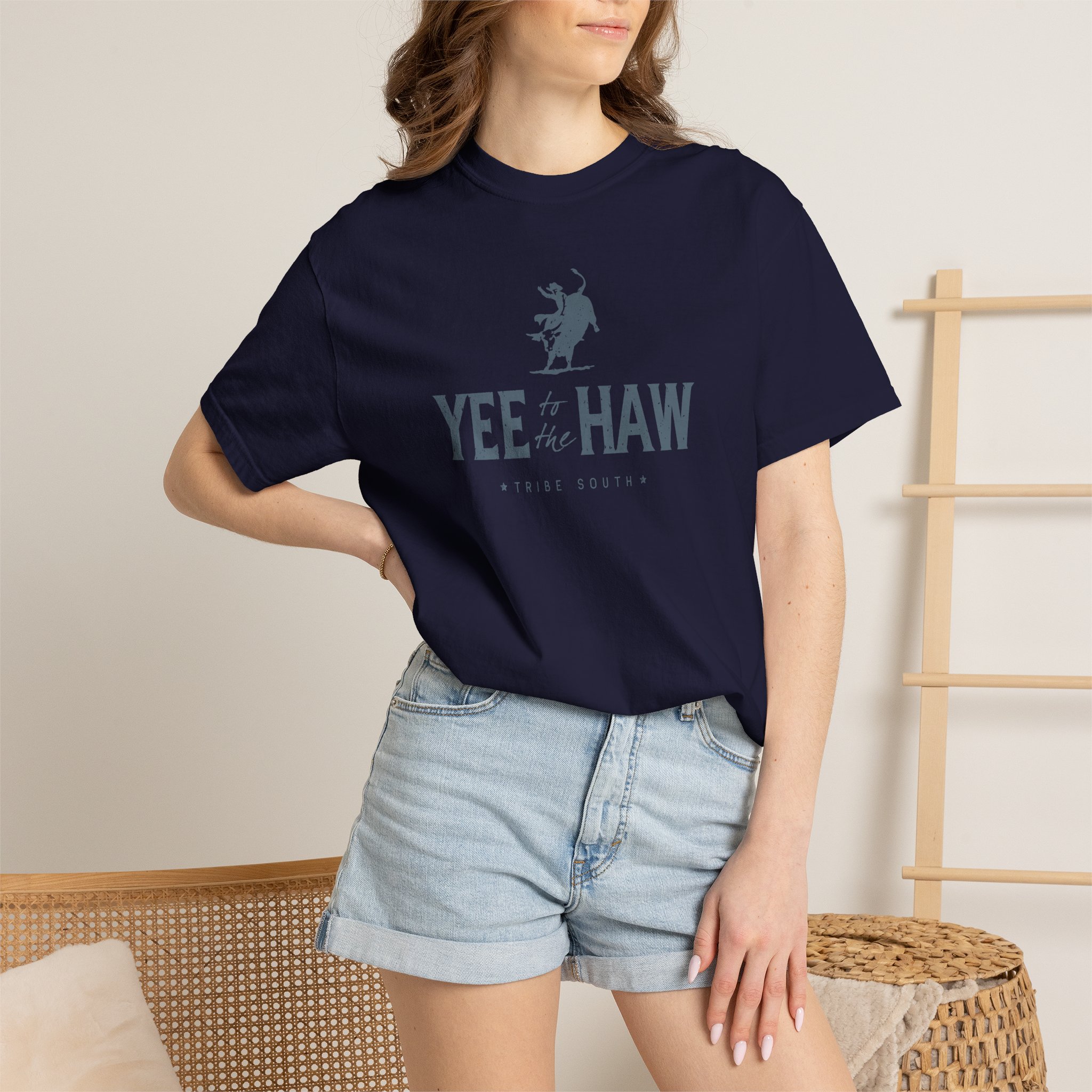 Tribe South YEE HAW Bull Rider Graphic T-Shirt - Image 18