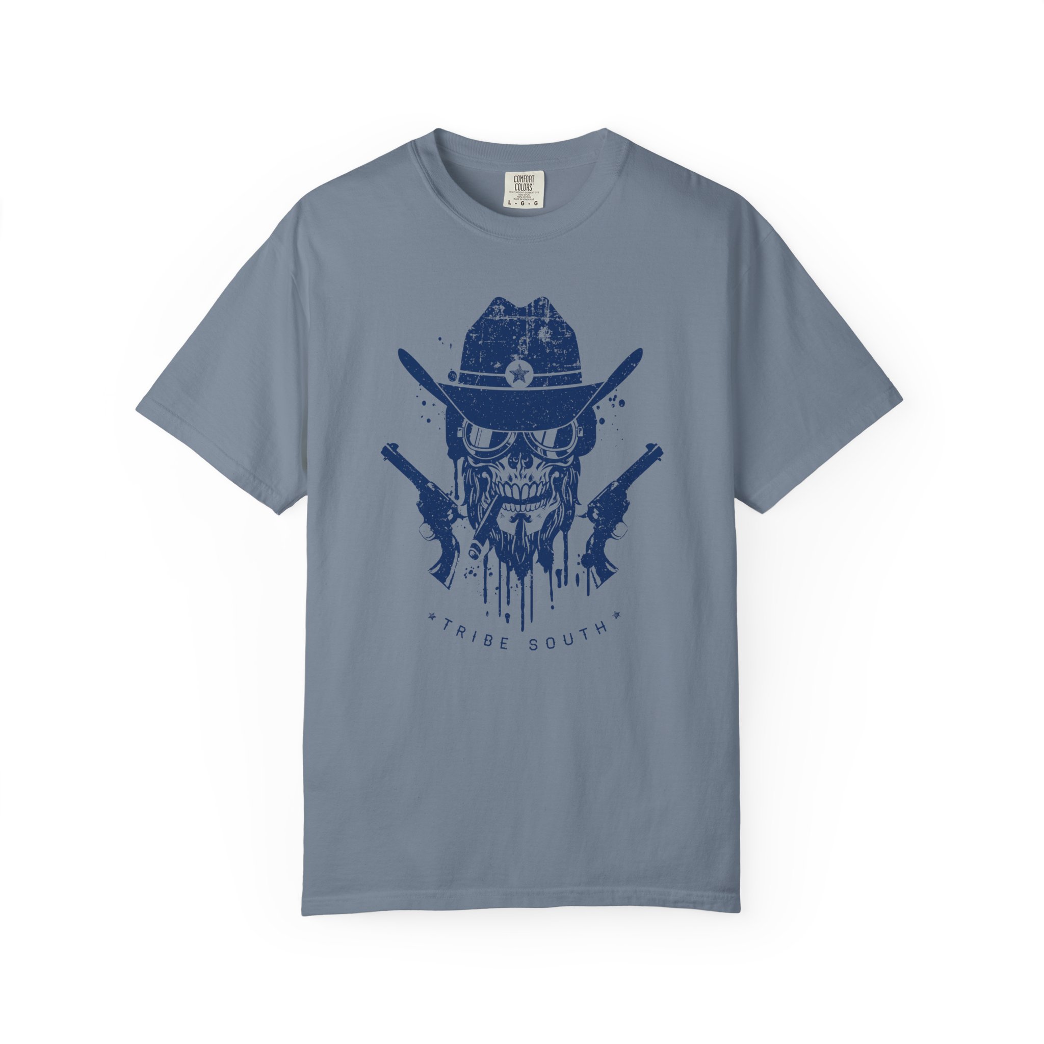 Tribe South Sheriff Skull Graphic T-Shirt - Image 8