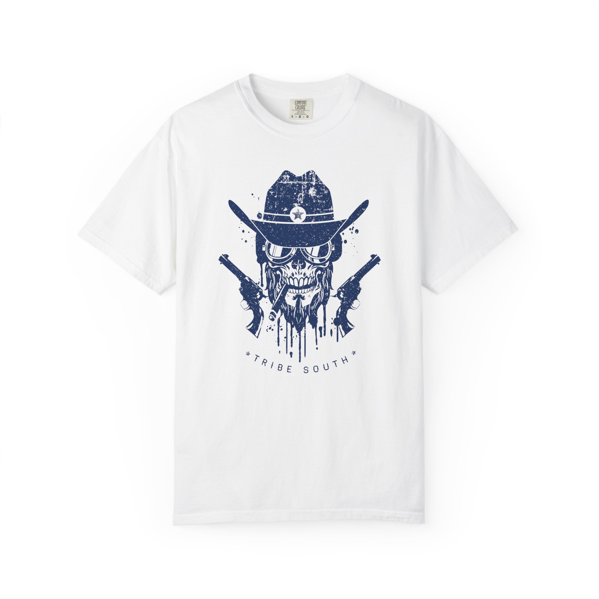 Tribe South Sheriff Skull Graphic T-Shirt - Image 5