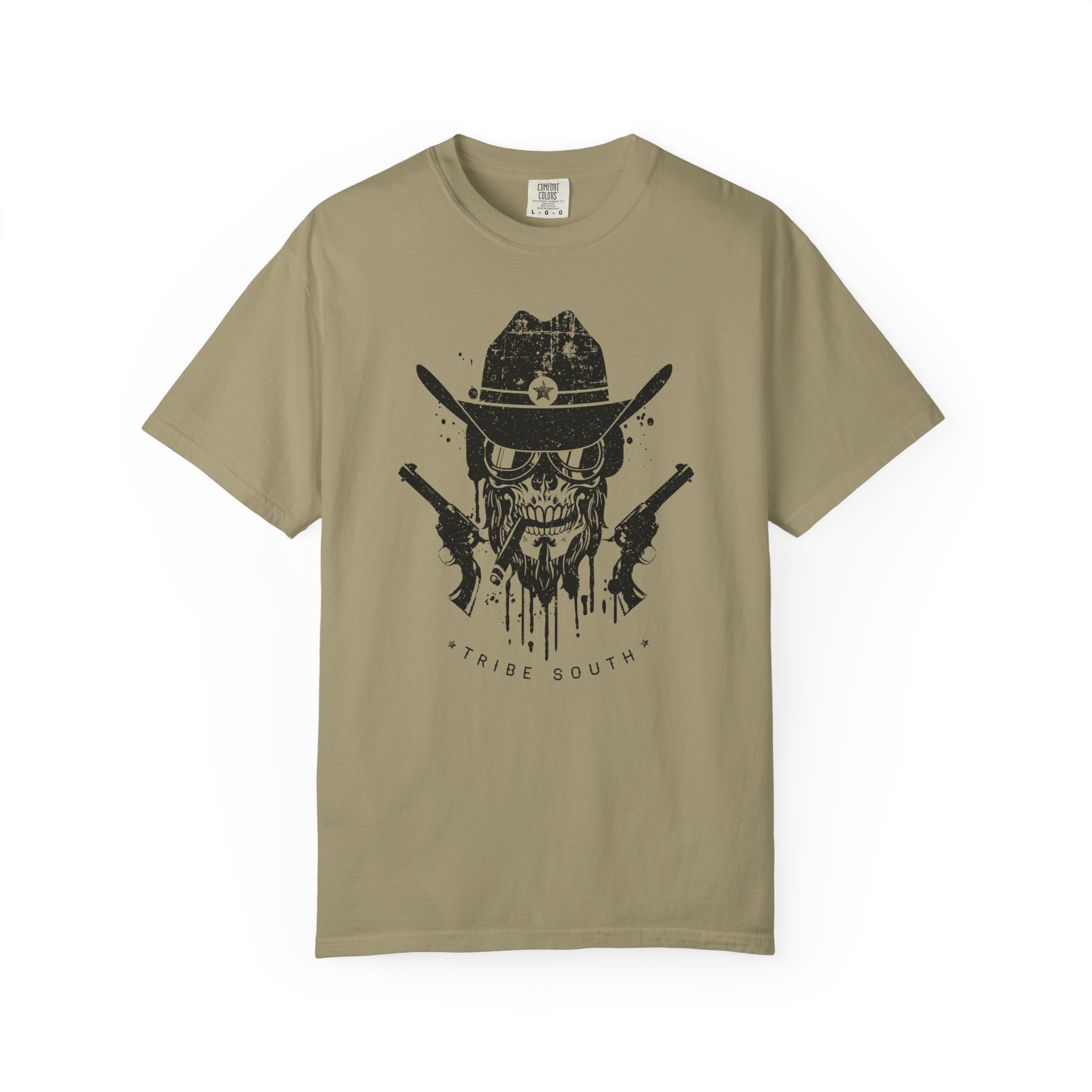 Tribe South Sheriff Skull Graphic T-Shirt - Image 7
