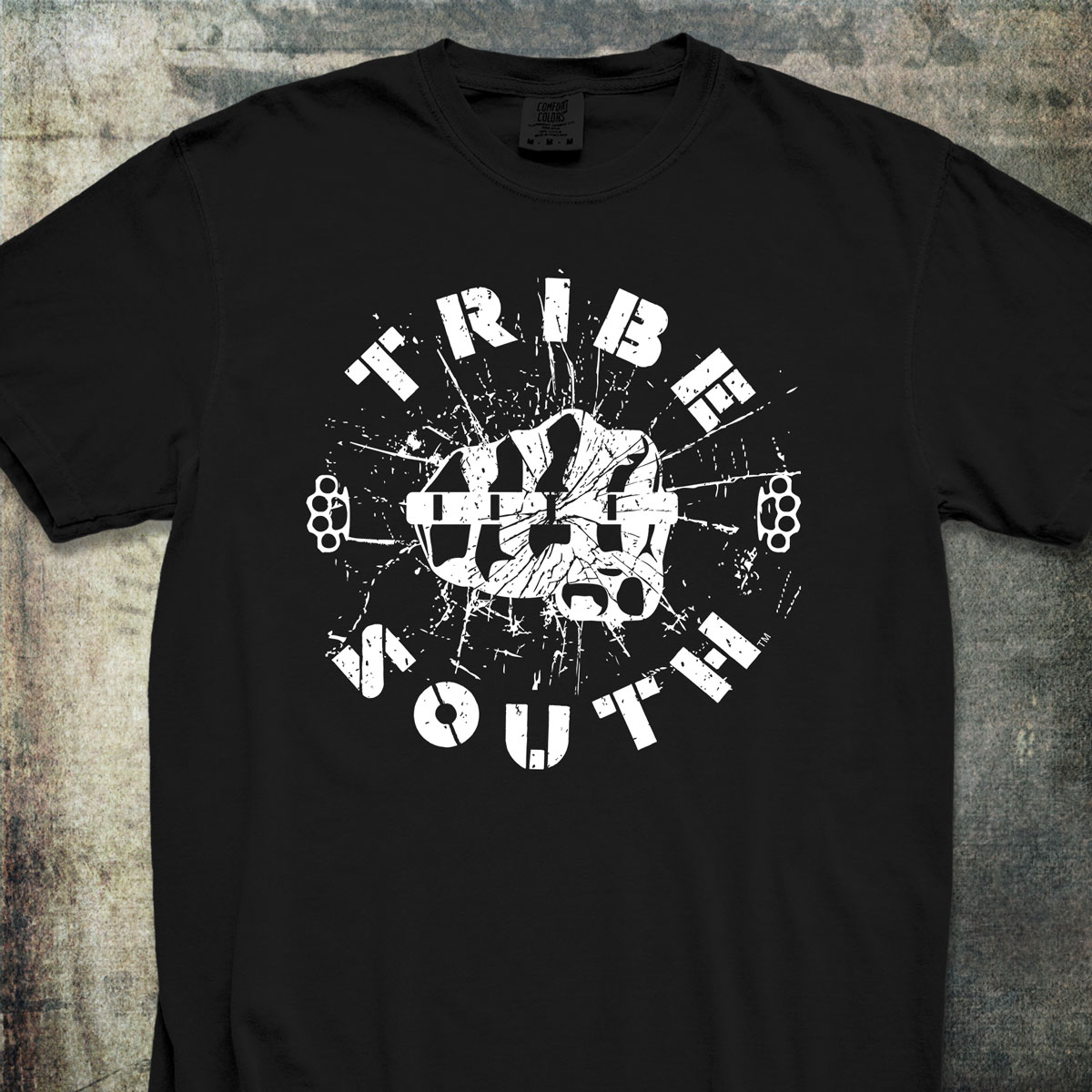TRIBE SOUTH Brass Knuckles graphic t-shirt