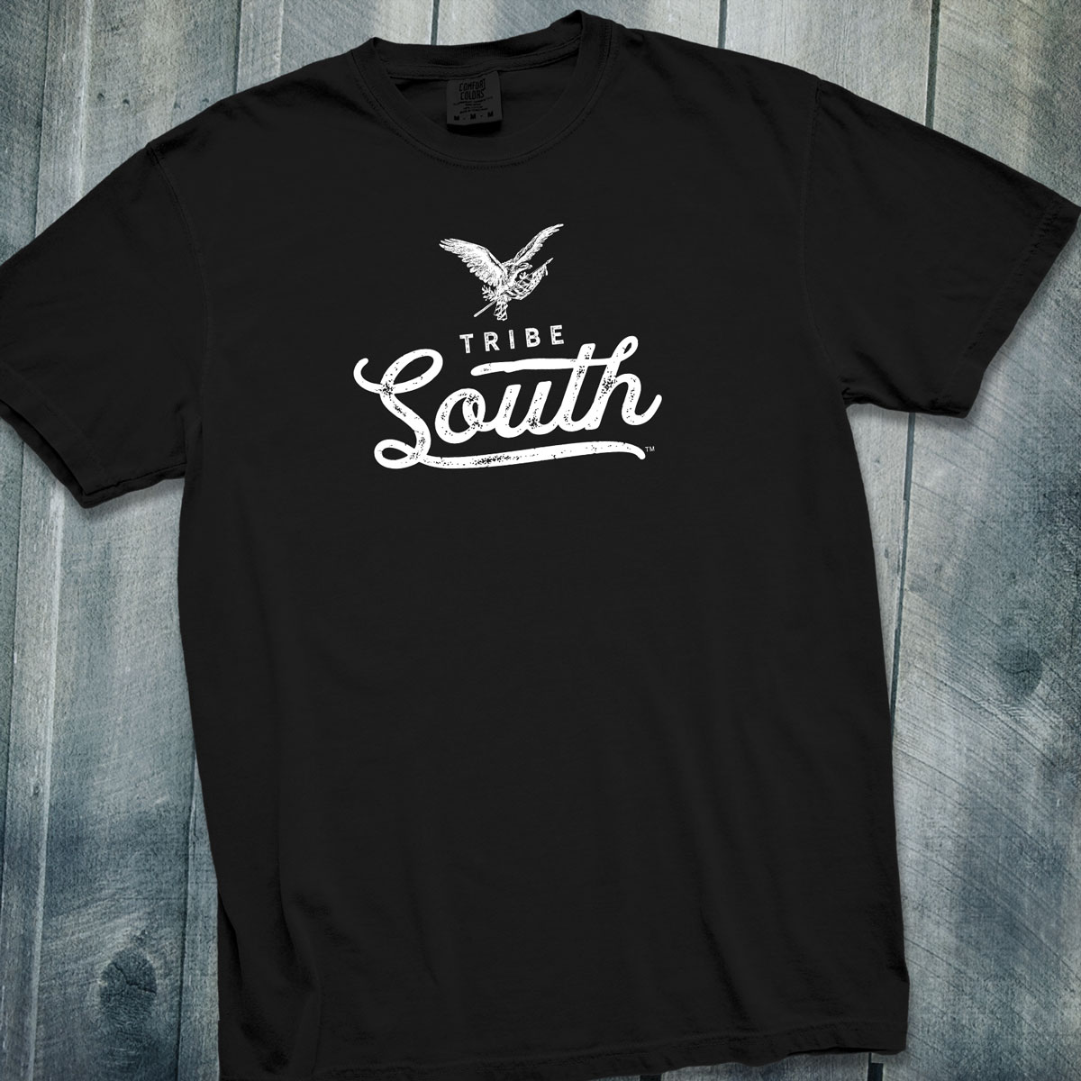 TRIBE SOUTH Vintage Eagle Flag graphic t-shirt